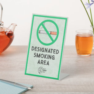 Simple No Smoking tabletop Sign