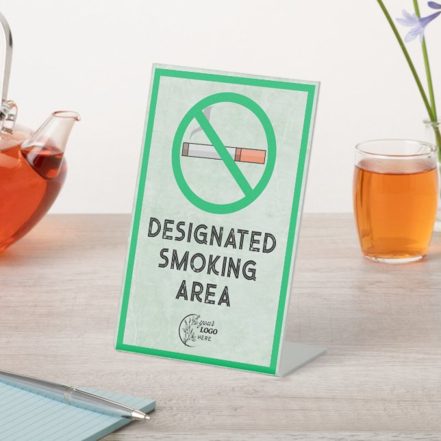 Simple No Smoking tabletop Sign (In SItu)