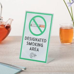 Simple No Smoking tabletop Sign