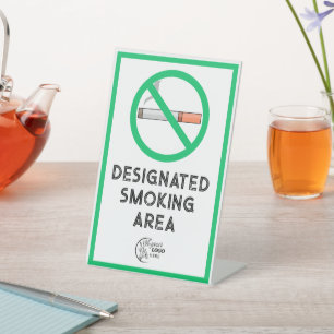 Simple No Smoking tabletop Sign