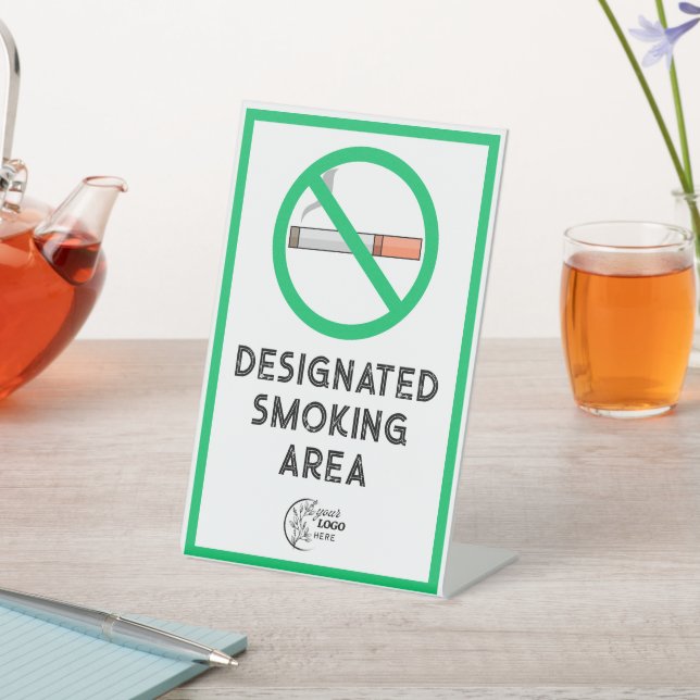 Simple No Smoking tabletop Sign (In SItu)
