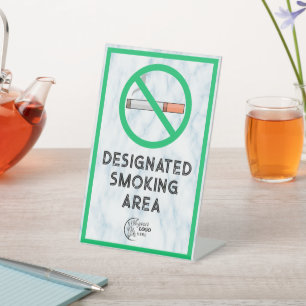 Simple No Smoking tabletop Sign