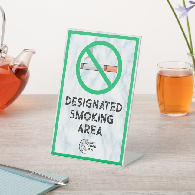 Simple No Smoking tabletop Sign (In SItu)