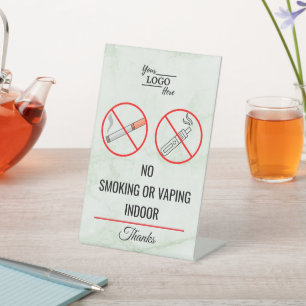 Simple No Smoking tabletop Sign
