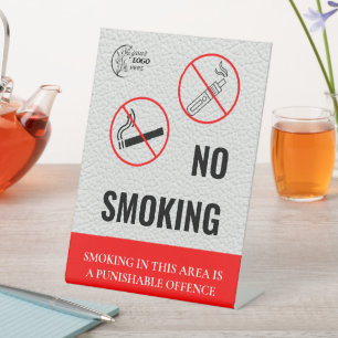 Simple No Smoking tabletop Sign