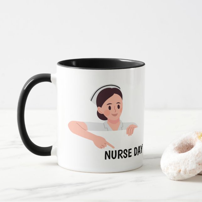 Simple Nurse Coffee Mug | nurse on duty (With Donut)