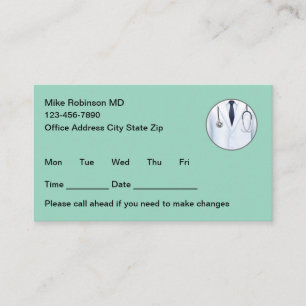 Simple Nurse Practitioner Appointment Cards