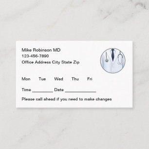 Simple Nurse Practitioner Appointment Cards