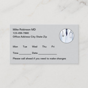 Simple Nurse Practitioner Appointment Cards