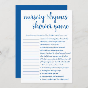 Simple Nursery Rhymes French Blue Game Card