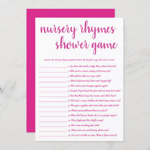 Simple Nursery Rhymes Hot Pink Game Card