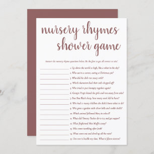 Simple Nursery Rhymes   Mauve Pink Game Card