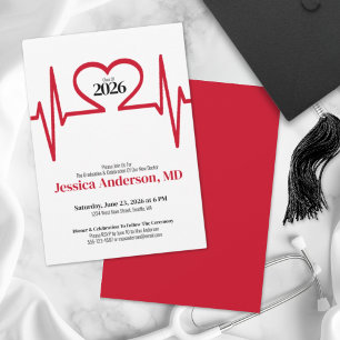 Simple Nursing Doctor Medical School Graduation Invitation