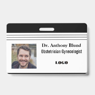 Simple Obstetrician and Gynaecologist Badge ID Badge