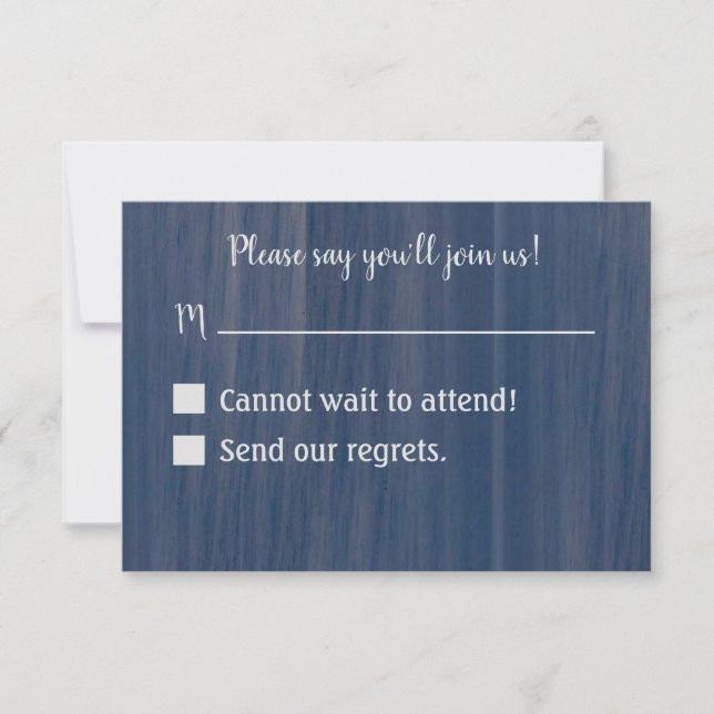 Simple Ocean RSVP card (Front)