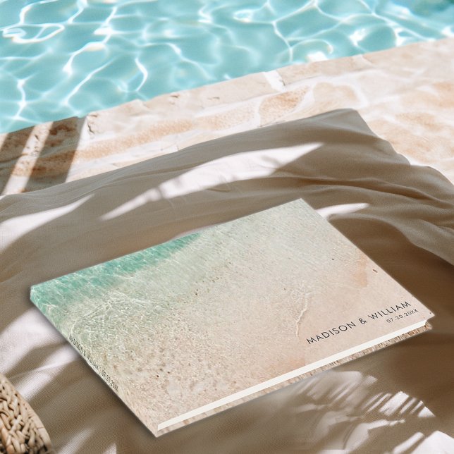 Simple Ocean Summer Beach Destination Wedding  Guest Book (Creator Uploaded)