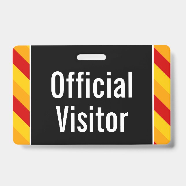 Simple "Official Visitor" Badge ID Badge (Front)