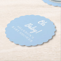 Simple Oh Baby Light Blue Baby shower for Boys
