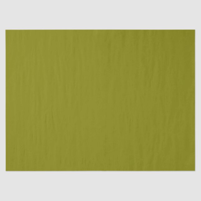 Simple Olive Green Solid Colour Tissue Paper (Front)