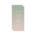 Simple Ombre Leaf Green & Light Pink Wedding