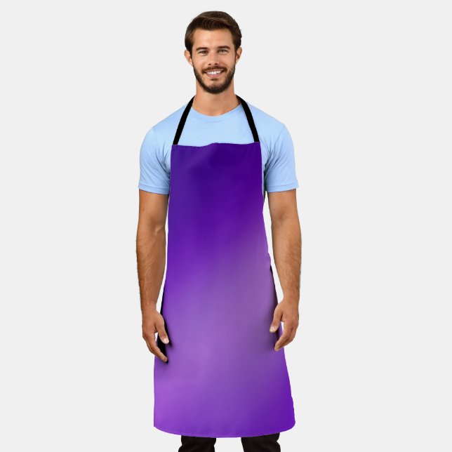 Simple Ombre Purple Apron (Worn)