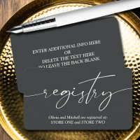 Simple Onyx Wedding Registry