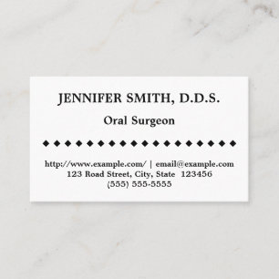 Simple Oral Surgeon Business Card