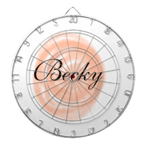 simple orang pastel watercolor add your name custo dartboard
