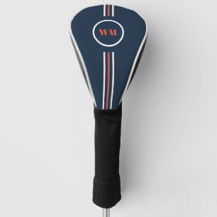 Simple Orange and Blue Golf Club Cover