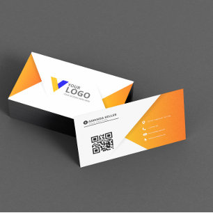 Simple Orange Elegant Business Card