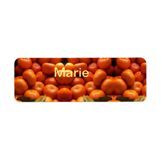 Simple orange fruit add name minimal custom  th th (Front)