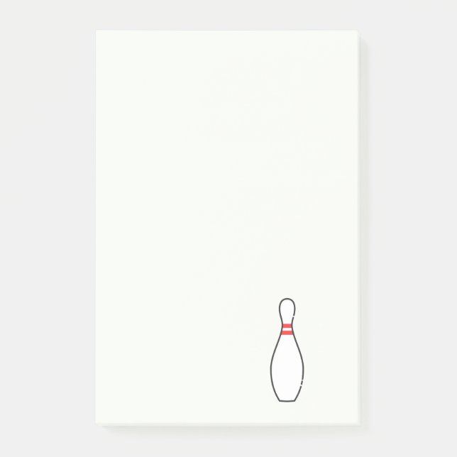Simple Orange Illustration Bowling Post-it Notes (Front)