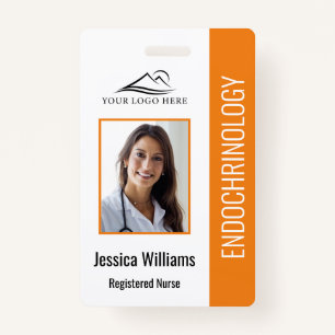 Simple Orange Nursing ID Badge
