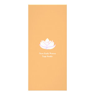 Simple Orange & Purple Lotus Flower Price List Rack Card