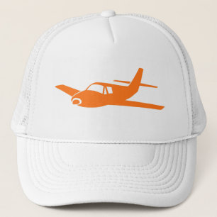 Simple orange white aeroplane hat