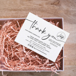 Simple Order Thank You Business Card