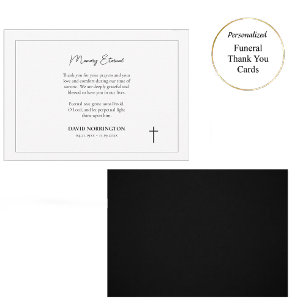 Simple Orthodox Christian Funeral Memorial Thank You Card