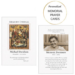 Simple Orthodox Christian Funeral Prayer Card