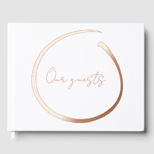 Simple Our Guests Wedding Real Foil Guest Book
