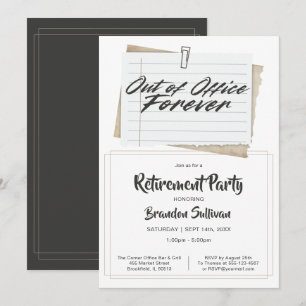 Simple Out of Office Forever Retirement Party Invitation
