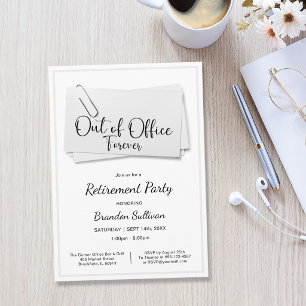 Simple Out of Office Forever Retirement Party Invitation