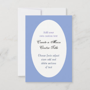 Simple Oval Easter or Wedding Custom Invite