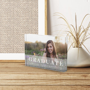 Simple Overlay Graduation Keepsake Photo Block