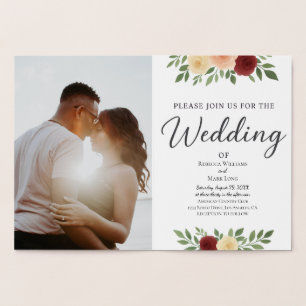 Simple Overlay Photo Wedding Invitation