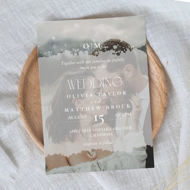 Simple Overlay  Photo Wedding Invitation (Creator Uploaded)