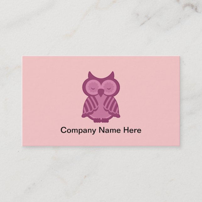 Simple Owl Business Cards (Front)