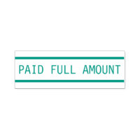 Simple "PAID FULL AMOUNT" Rubber Stamp