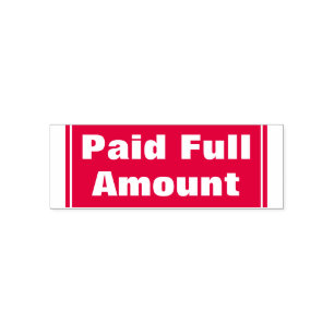 Simple "Paid Full Amount" Rubber Stamp