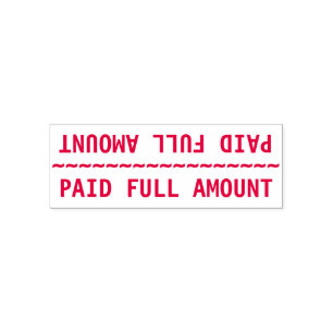 Simple "PAID FULL AMOUNT" Rubber Stamp