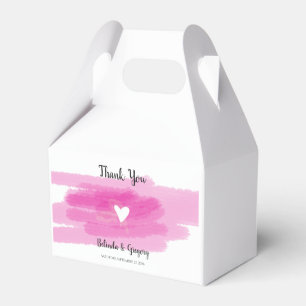 Simple Paint Strokes & Heart Wedding Favour Box